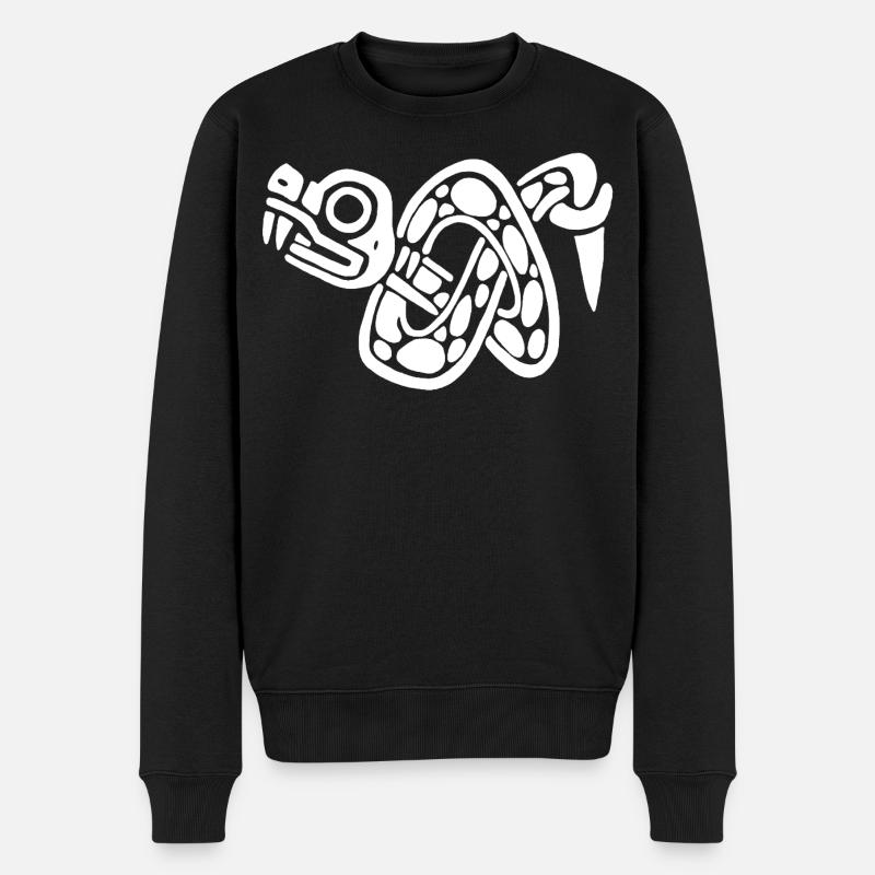 Weißer Schlangenknoten - Männer Premium Bio Pullover - Schwarz