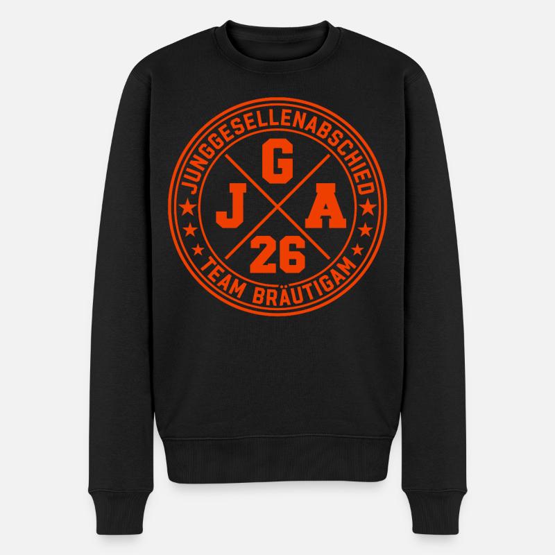 Polterabend 2026 Polterabend Brudgom - Økologisk premium-sweatshirt til mænd - sort