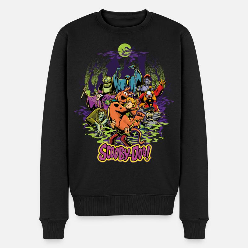 Scooby-Doo Scooby Mit Shaggy Rogers Halloween  - Männer Premium Bio Pullover - Schwarz