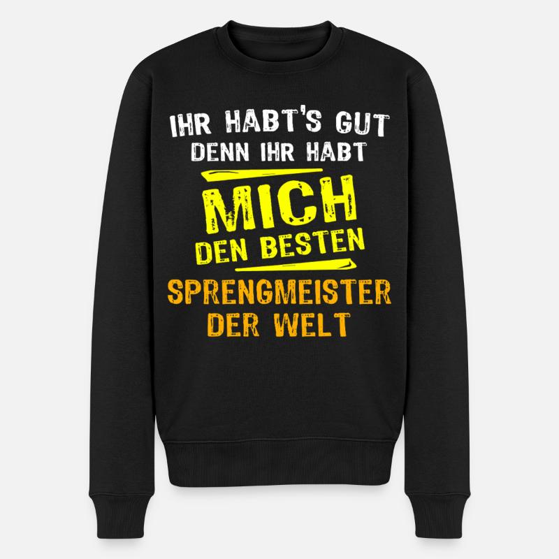 Sprengmeister Geschenk - Männer Premium Bio Pullover - Schwarz