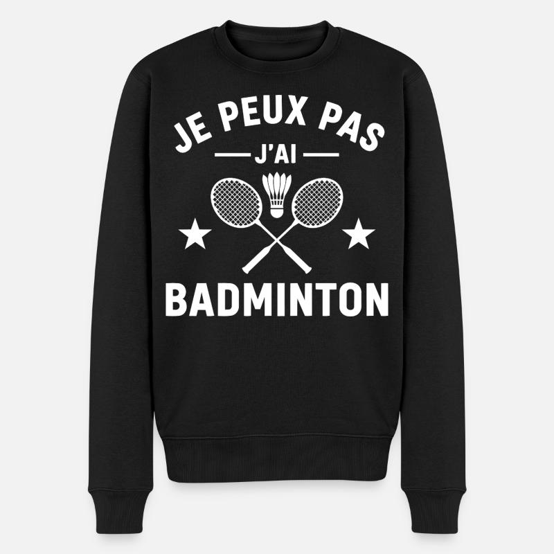 Je Peux Pas J'ai Badminton - Pull Premium bio Homme - noir