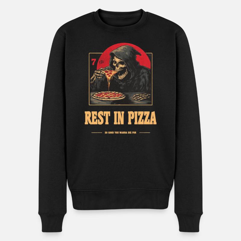 Repos dans la pizza - Pull Premium bio Homme - noir