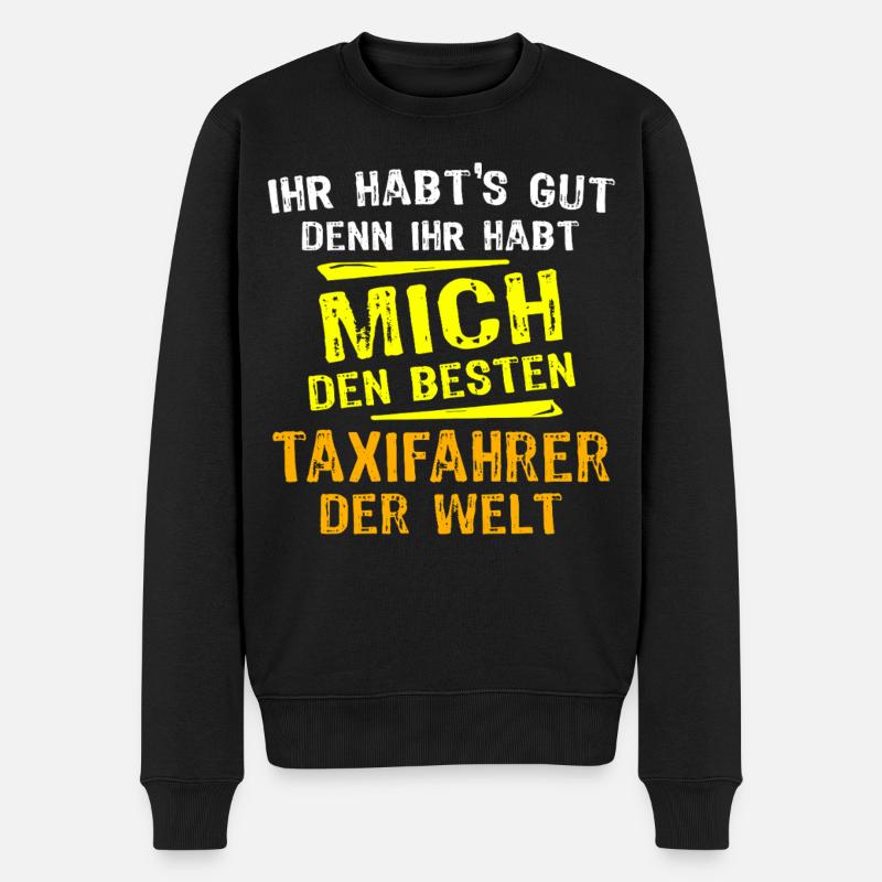 Taxifahrer Geschenk - Männer Premium Bio Pullover - Schwarz