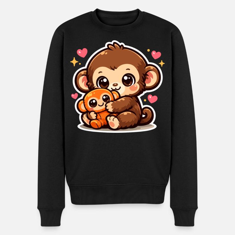 Frappe le Singe Japon - Pull Premium bio Homme - noir