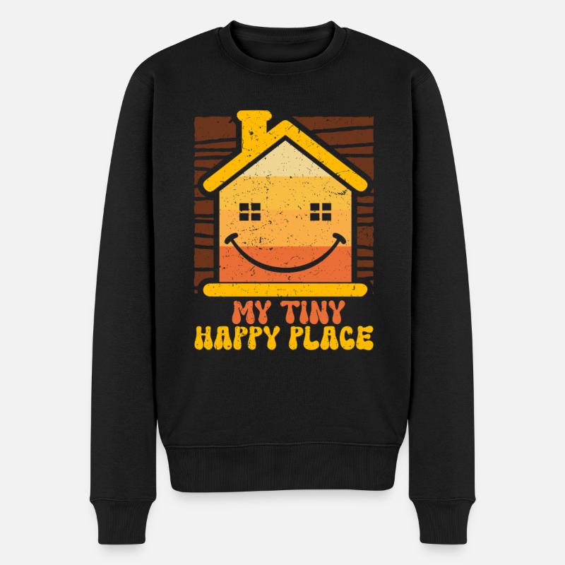 Tiny House Mon petit endroit heureux - Pull Premium bio Homme - noir