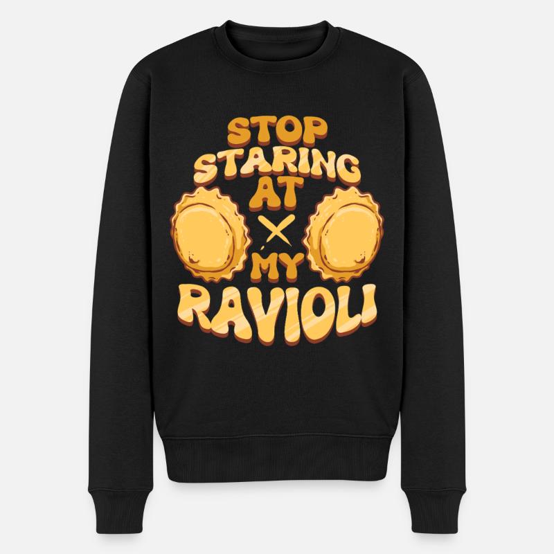 Arrête de fixer mes ravilis - Pull Premium bio Homme - noir