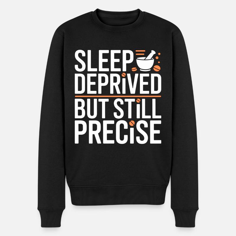 Pharmacist Student Sleep Deprived Pharmacy Trainee - Männer Premium Bio Pullover - Schwarz