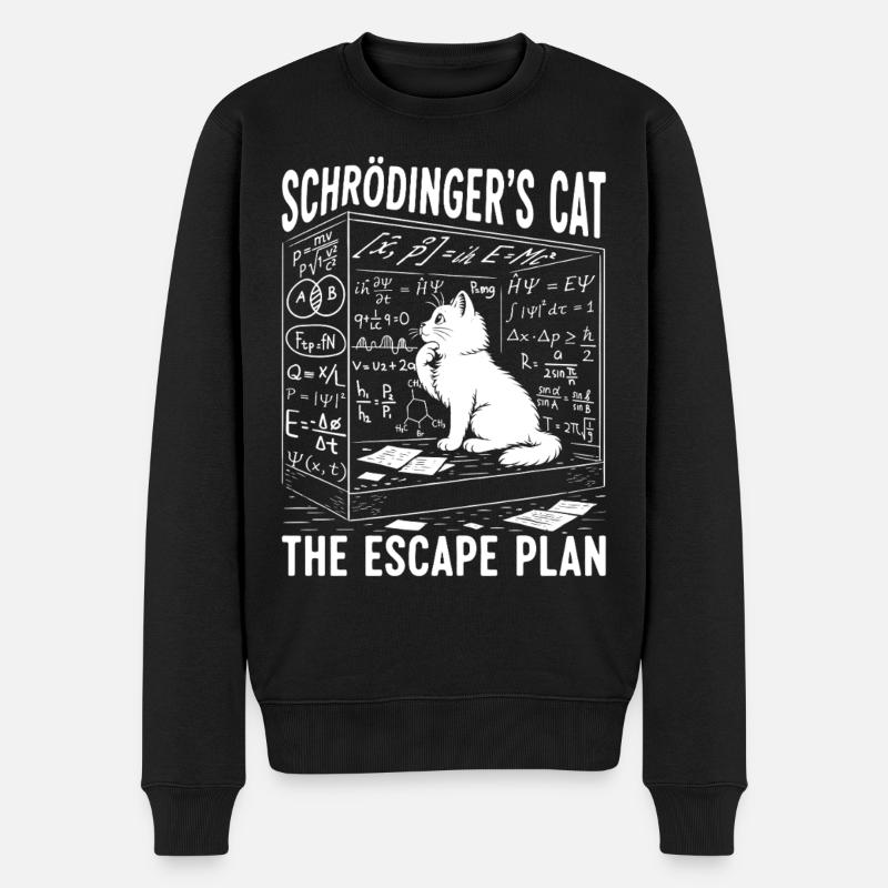 Schrödingers Cat The Escape Plan - Männer Premium Bio Pullover - Schwarz