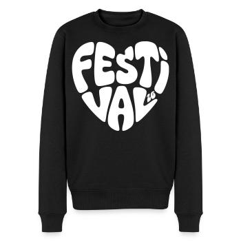 Festival 26 - Forme de cœur - Forme de cœur - Festival 2026 - Pull Premium bio Homme - noir - Devant - Nico (187cm)