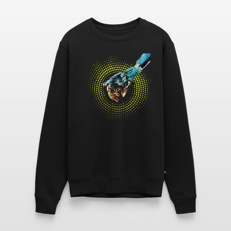 ordinateur main robot IA code cyborg numérique pc Pull Premium bio Homme