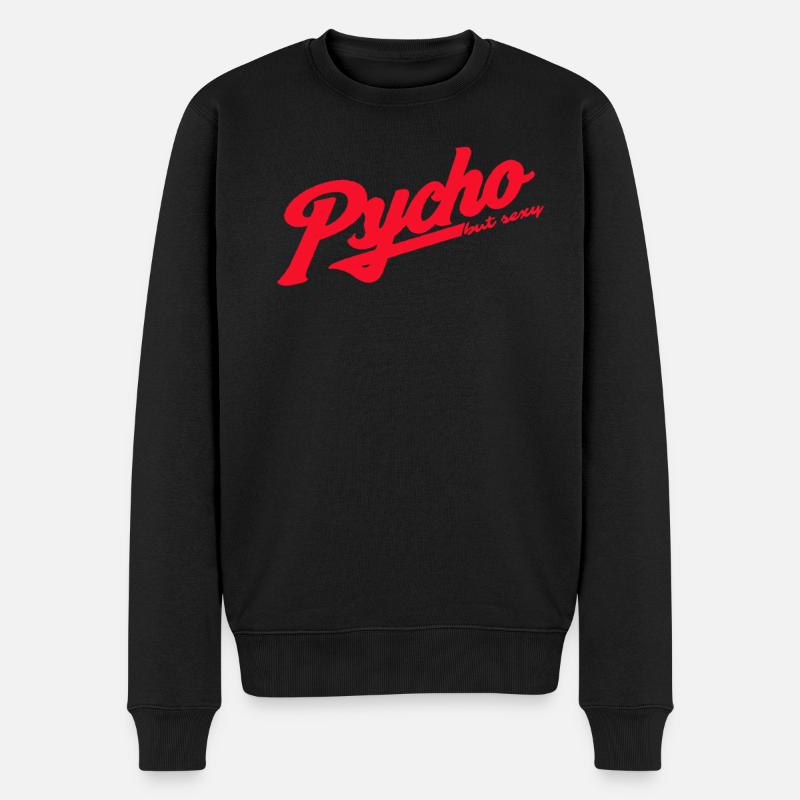 Psycho Retro Script Logo - Pull Premium bio Homme - noir