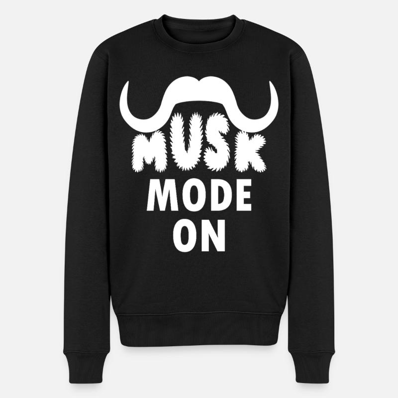 PHOTOGRAPHIE BŒUFS MUSQUÉS - Pull Premium bio Homme - noir