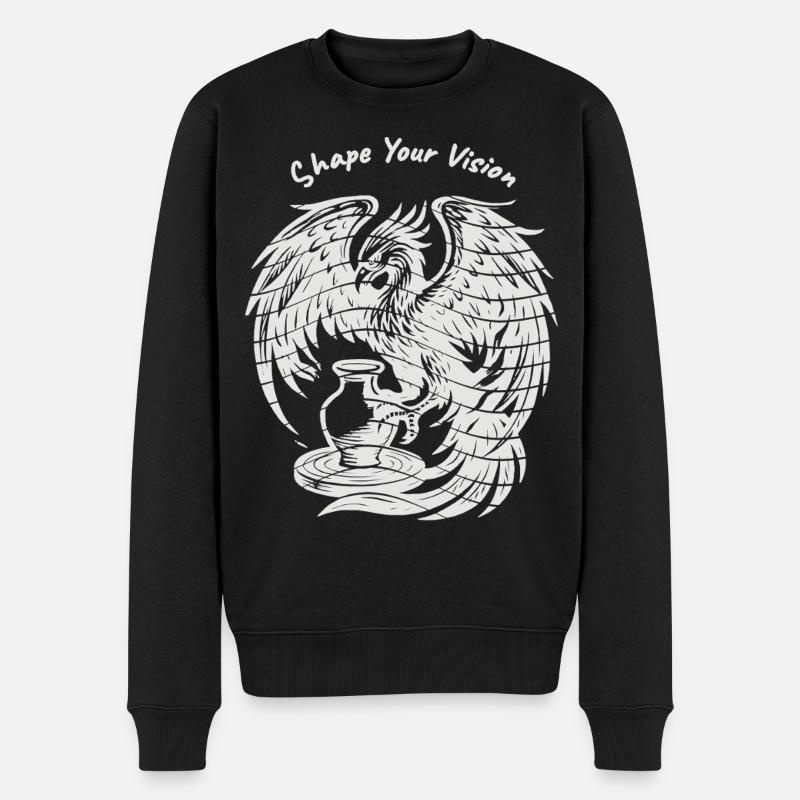 Phoenix Rising – Blanc Pur - Pull Premium bio Homme - noir
