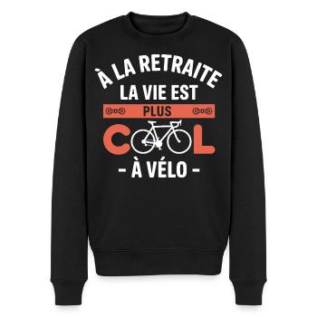 Altersvorsorge ist cooler Fahrrad Geschenkrad - Männer Premium Bio Pullover - Schwarz - Vorne - Nico (187cm)
