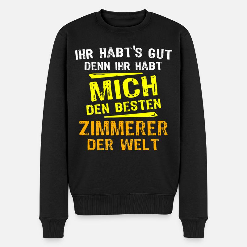 Zimmerer Geschenk - Männer Premium Bio Pullover - Schwarz