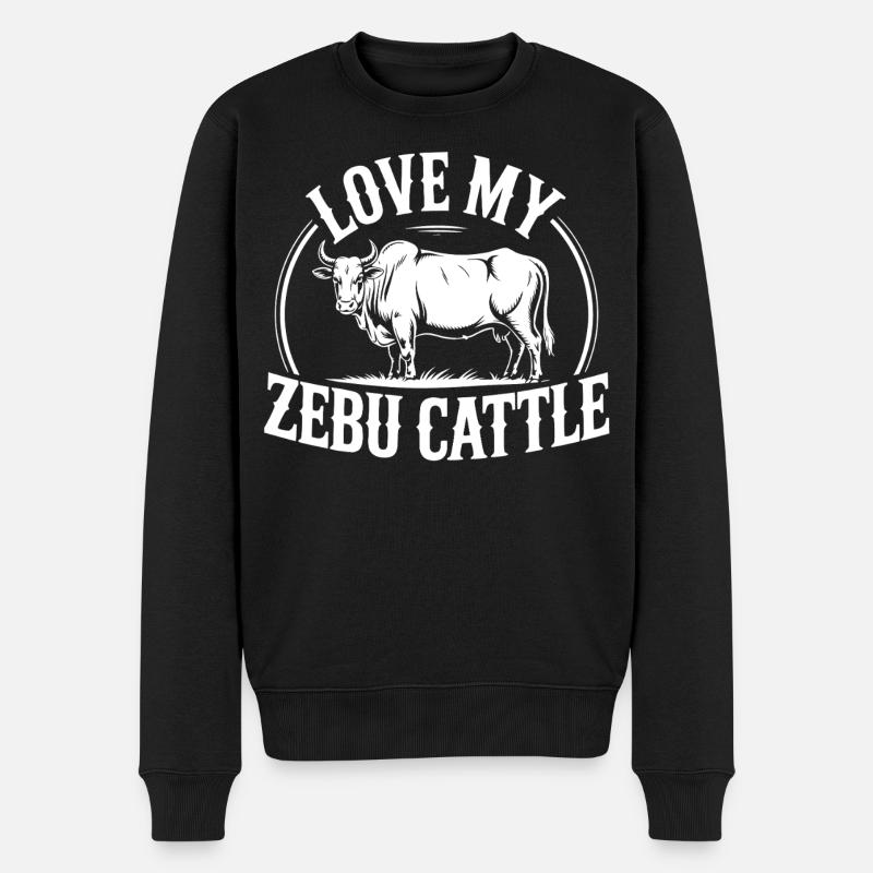 Élevage de bétail zébouin - Pull Premium bio Homme - noir