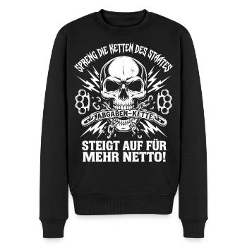 Spreng Die Ketten, Abgaben Kette - Männer Premium Bio Pullover - Schwarz - Vorne - Nico (187cm)
