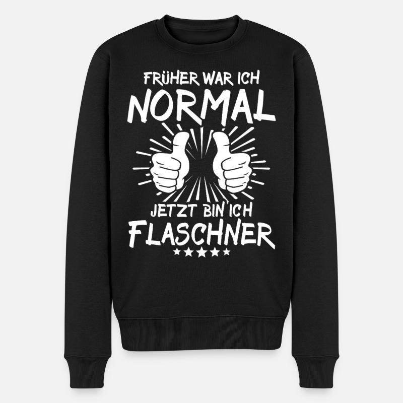 Flaschner - Männer Premium Bio Pullover - Schwarz