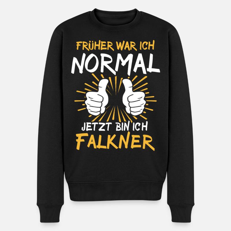 Falkner Spruch - Männer Premium Bio Pullover - Schwarz