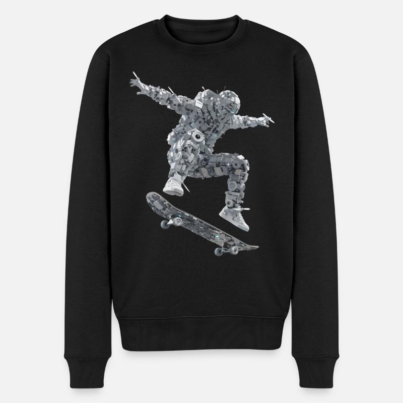 Robot à roulettes - Pull Premium bio Homme - noir