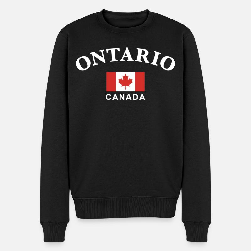 Ontario, Kanada - Männer Premium Bio Pullover - Schwarz