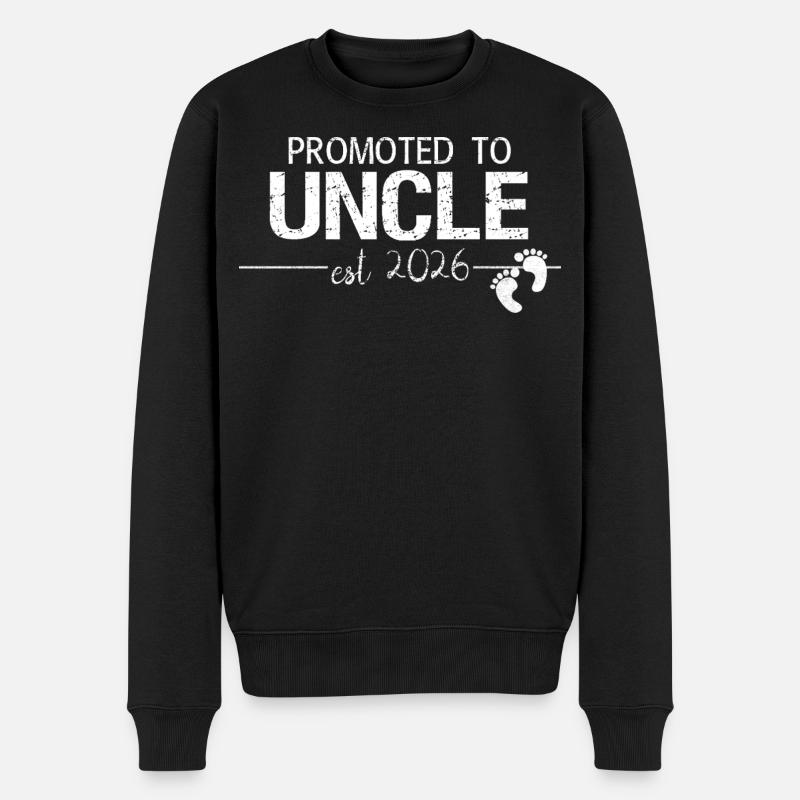 New Uncle 2026 Promotion-Geschenkhemd - Männer Premium Bio Pullover - Schwarz