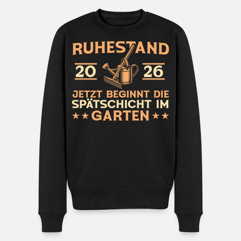 Gärtner Ruhestand 2026 Rente Garten Geschenk - Männer Premium Bio Pullover - Schwarz