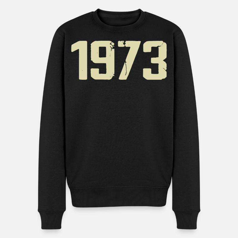 Jubiläum 1973 - Männer Premium Bio Pullover - Schwarz