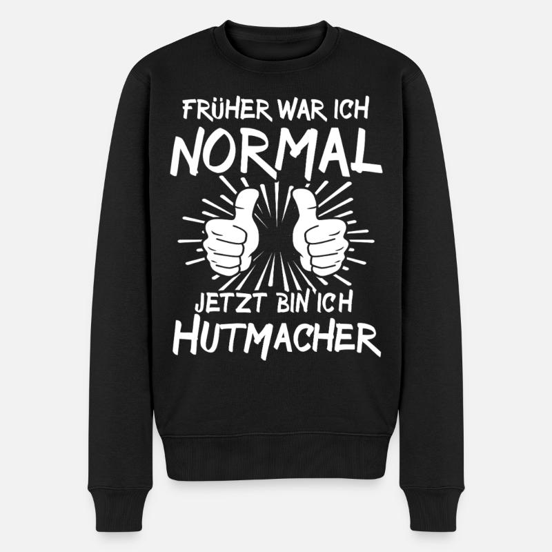 Hutmacher - Männer Premium Bio Pullover - Schwarz