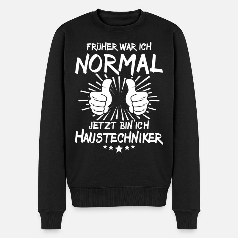Haustechniker - Männer Premium Bio Pullover - Schwarz
