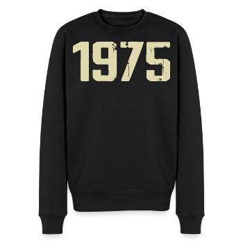 Jubilee 1975 - Men's Premium Organic Jumper - black - Front - Nico (187cm)