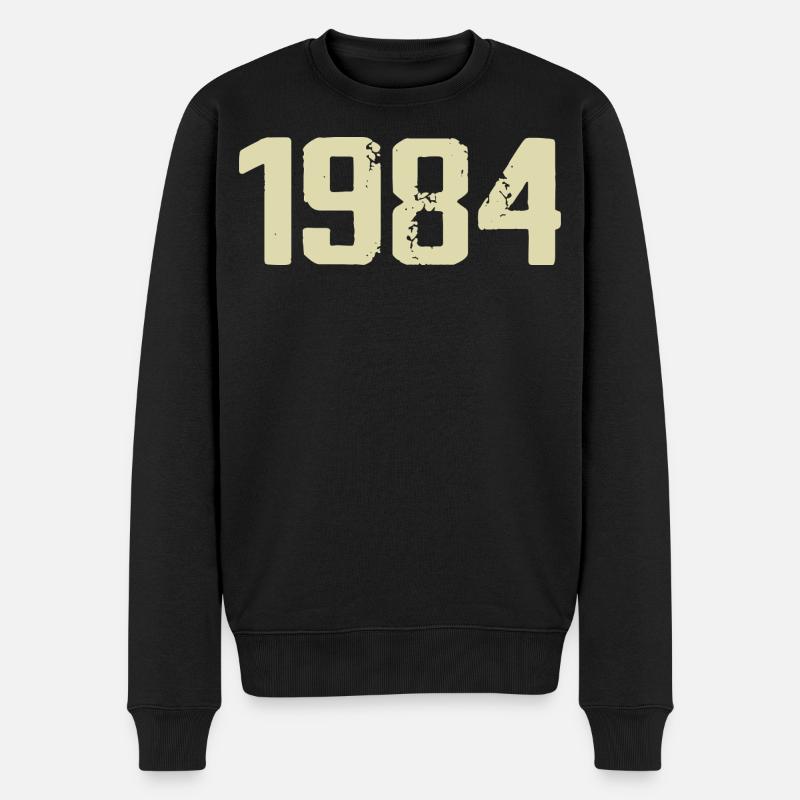 Jubiläum 1984 - Männer Premium Bio Pullover - Schwarz