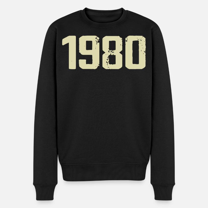 Jubiläum 1980 - Männer Premium Bio Pullover - Schwarz