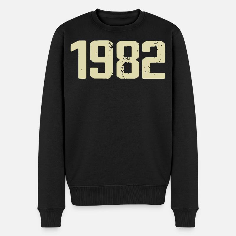 Jubiläum 1982 - Männer Premium Bio Pullover - Schwarz