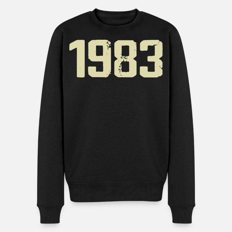 Jubiläum 1983 - Männer Premium Bio Pullover - Schwarz