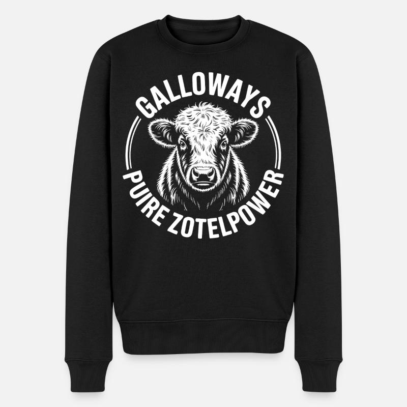 Tête de bœuf de Galloway - Pull Premium bio Homme - noir