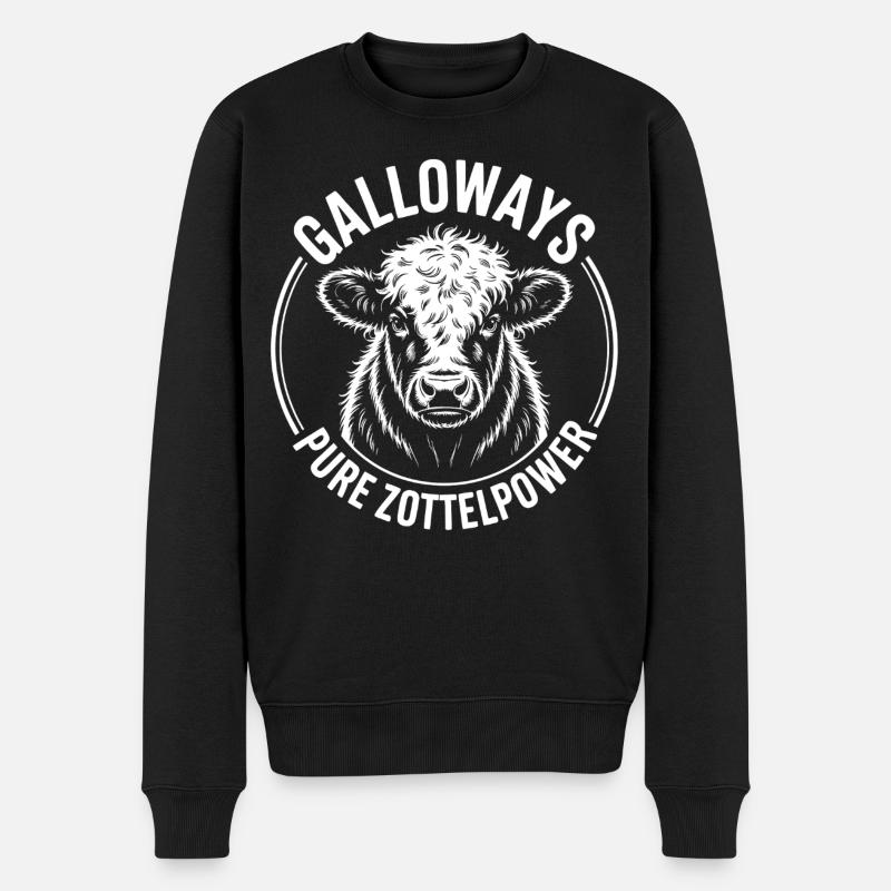 Tête de bœuf de Galloway - Pull Premium bio Homme - noir