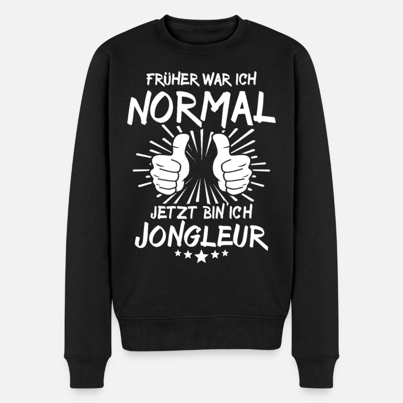 Jongleur - Männer Premium Bio Pullover - Schwarz