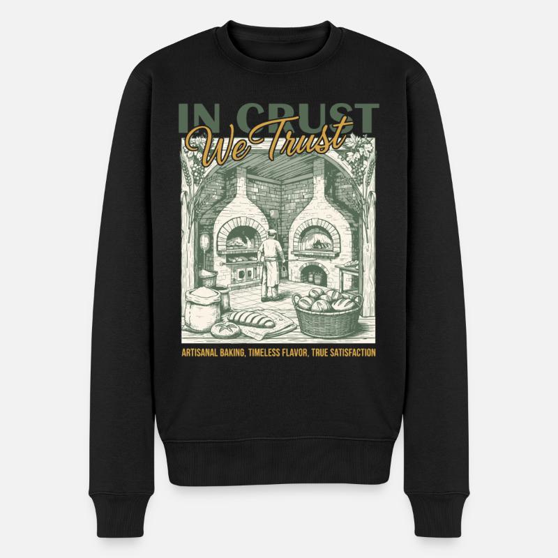 Surdejsbager i bund, vi stoler på - Økologisk premium-sweatshirt til mænd - sort