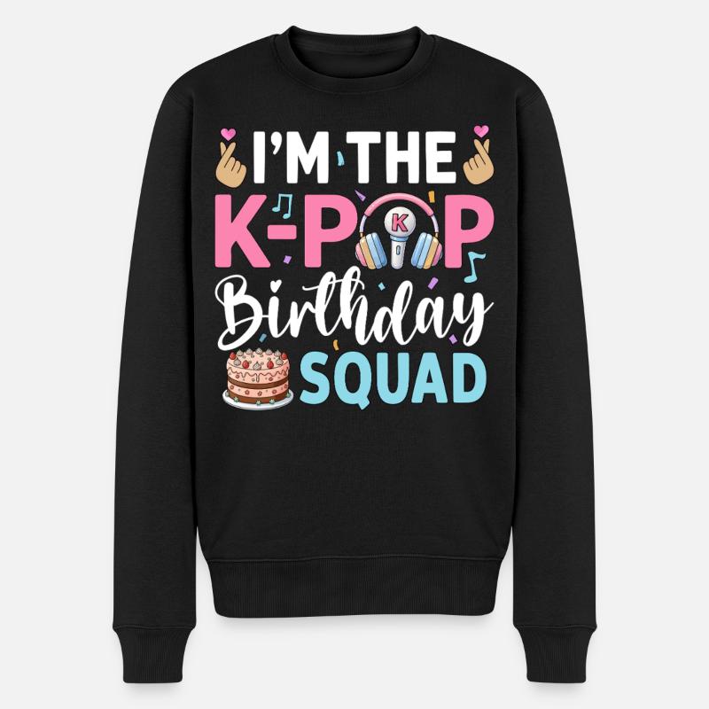 Je suis l’équipe d’anniversaire K-Pop - Pull Premium bio Homme - noir