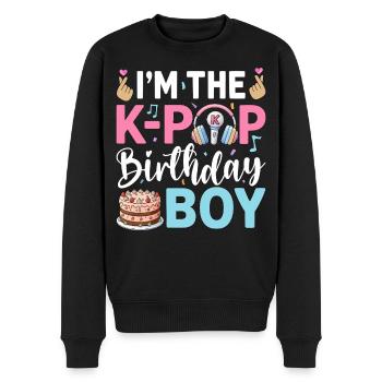 I'm The K-Pop Birthday Boy - Männer Premium Bio Pullover - Schwarz - Vorne - Nico (187cm)