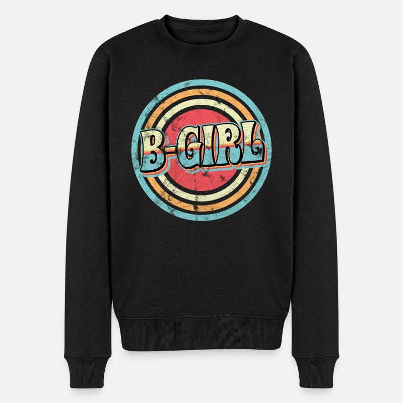 b-Girl Breakdance Girl - Männer Premium Bio Pullover - Schwarz