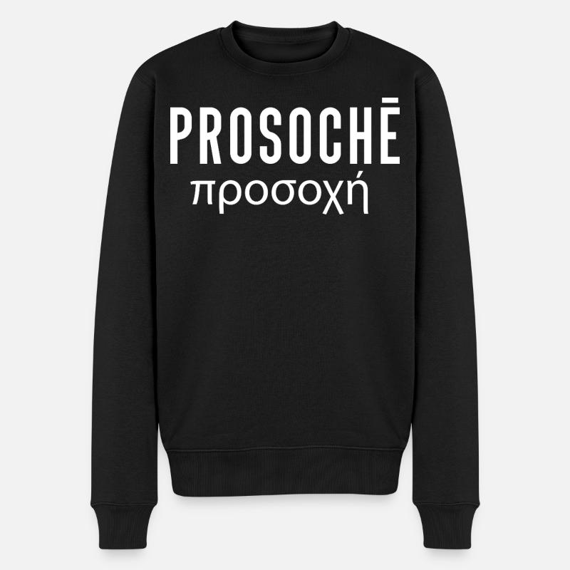 Prosoche - Männer Premium Bio Pullover - Schwarz