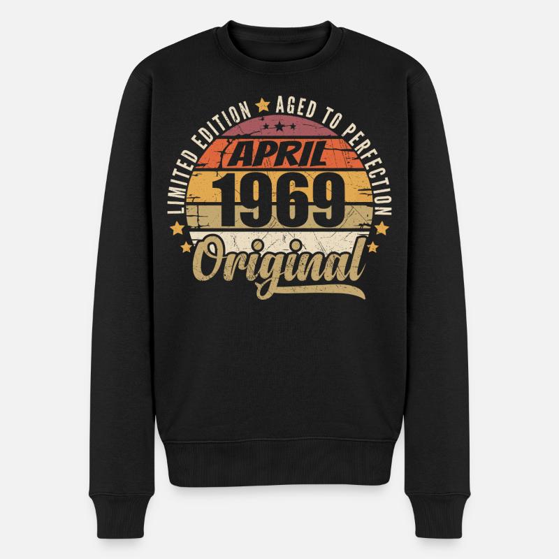 Cadeau D'anniversaire Avril 1969 - Pull Premium bio Homme - noir