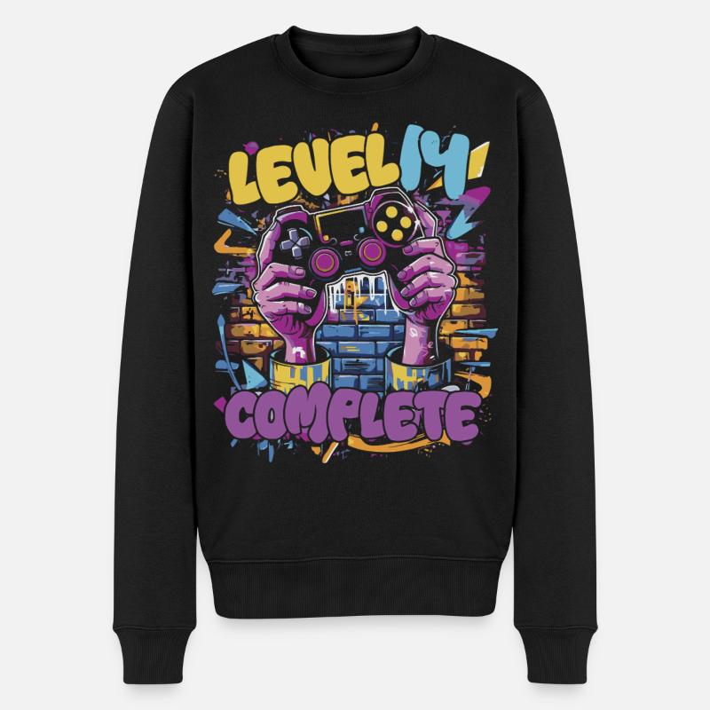 Graffiti de jeu complet niveau 14 - Pull Premium bio Homme - noir