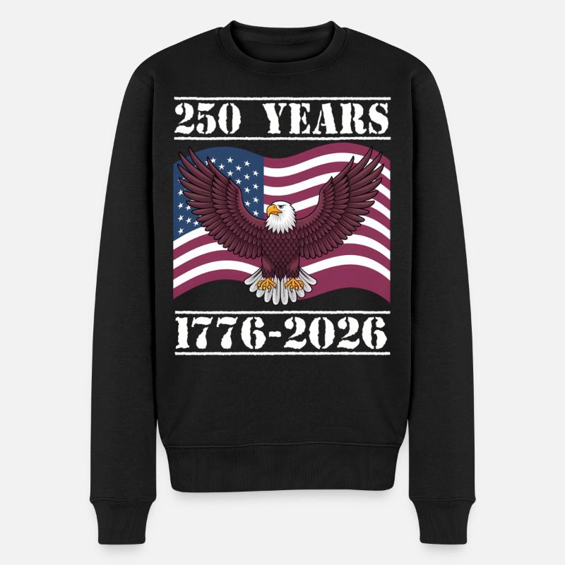 250-jähriges Jubiläum 250. Freiheit - Männer Premium Bio Pullover - Schwarz