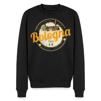 Bologna Emilia-Romagna mit Pasta Italien Souvenir - Männer Premium Bio Pullover - Schwarz - Vorne - Nico (187cm)
