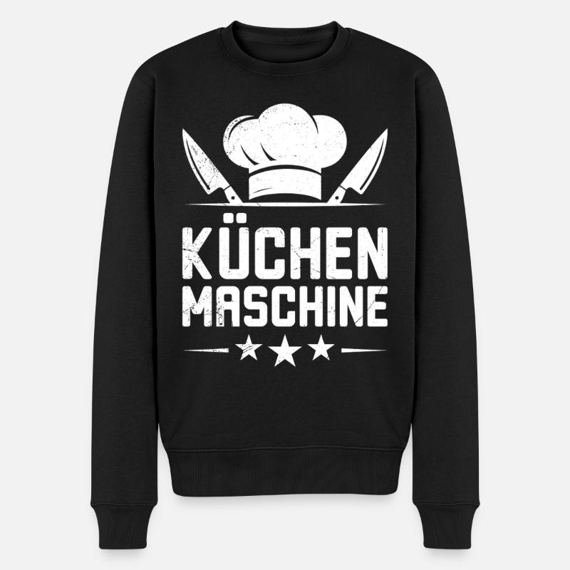 Chef's Clothes KITCHEN MACHINE Fun - Men's Premium Organic Jumper - black