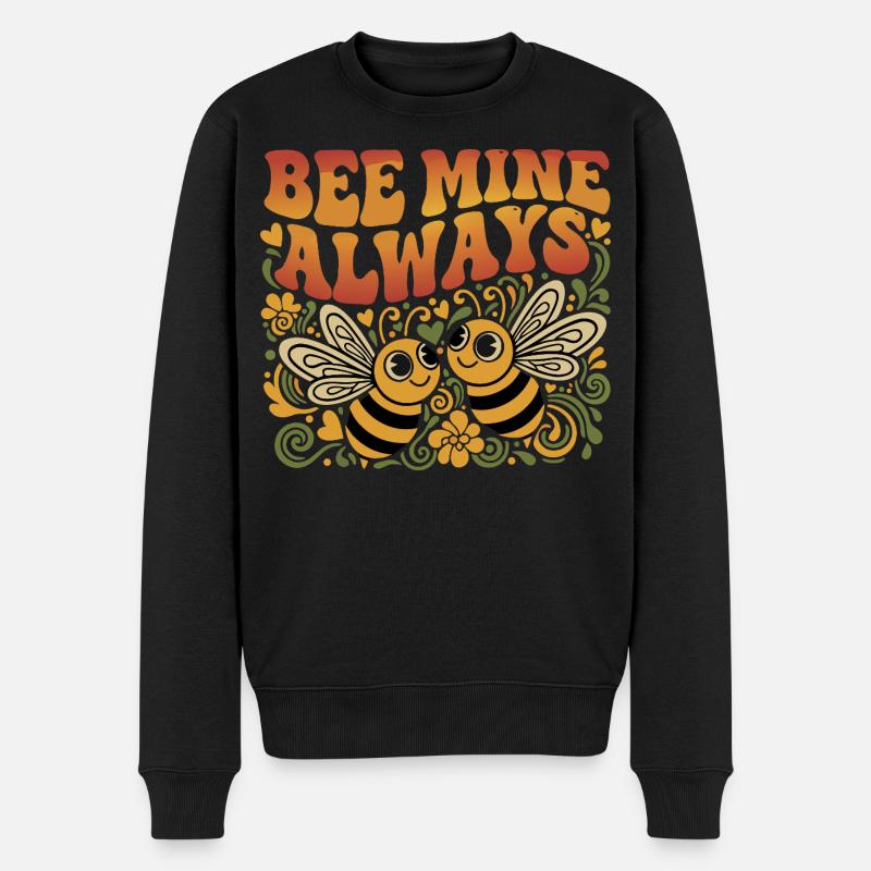 Biene Mine Always Retro - Männer Premium Bio Pullover - Schwarz