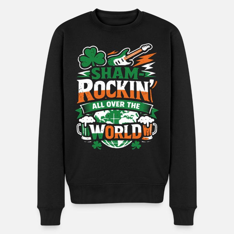 ShamRockin partout dans le monde - Pull Premium bio Homme - noir